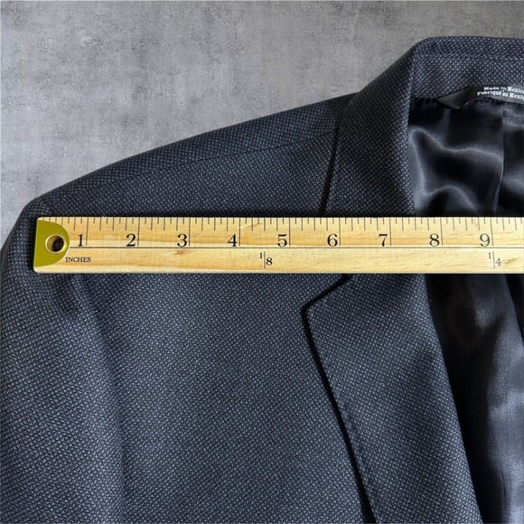 NORDSTROM Mens Blazer Sport Coat Two Button Jacket 48R WOOL Charcoal Gray - Picture 6 of 12